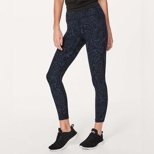 Lululemon Train Times 7/8 Pant *25" Nouveau Mach Blue Black size 4